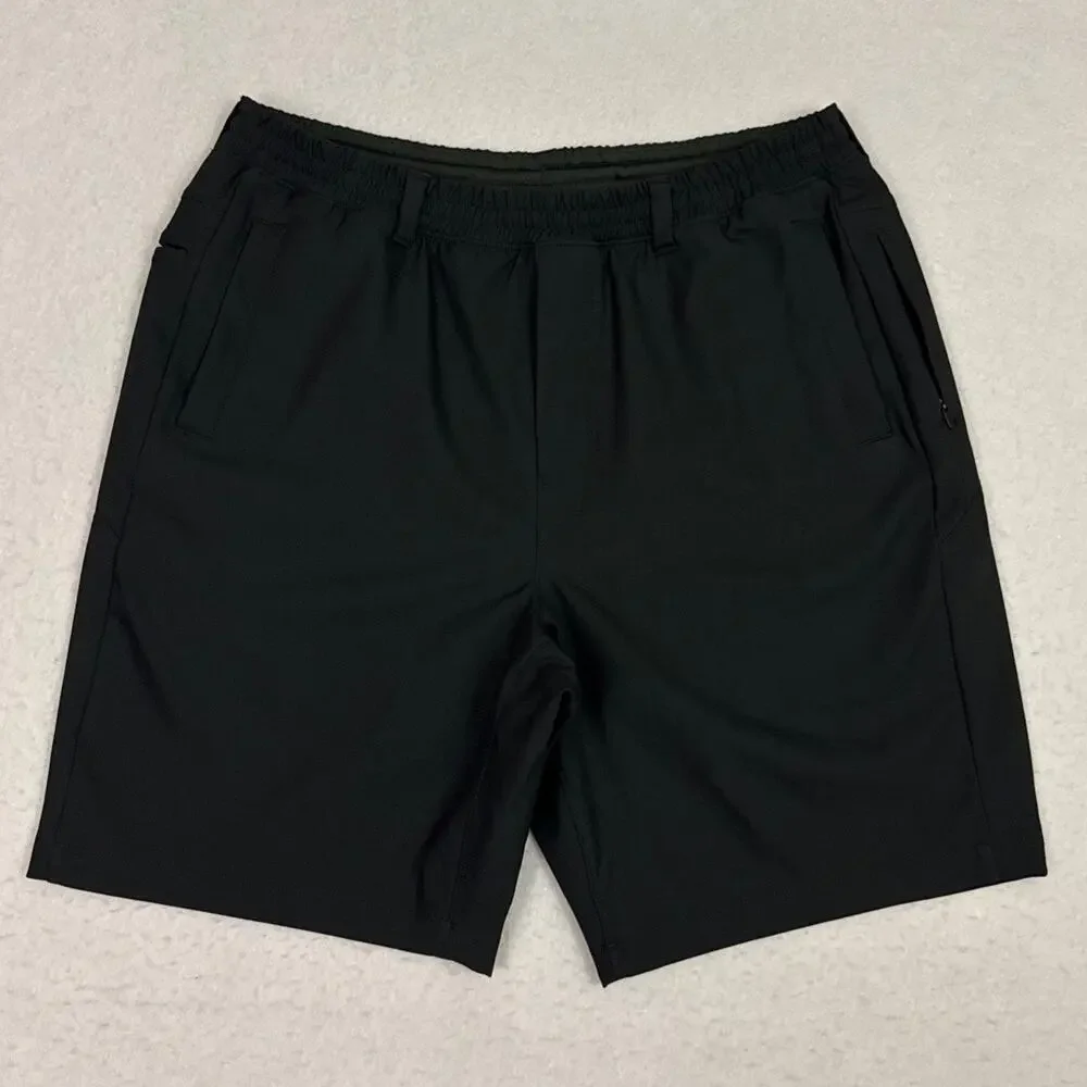 Birddogs Men’s XL Black 9 Inch Lined Performance Gym Golf Shorts